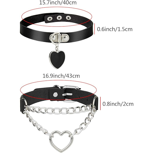 4 stycken Läder Choker Halsband, Färgglada Punk Stil Gotiska Choker Halsband PU Läder Choker Halsband för Kvinnor Accessoarer