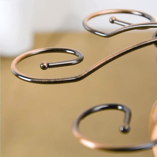 Klassisk Elegant Bordplade Vinglas, Stativ 6 Vinglas Holder Opbevaring Fritstående Stilkglas Stativ Display Holder, Hængende Kop Organizer