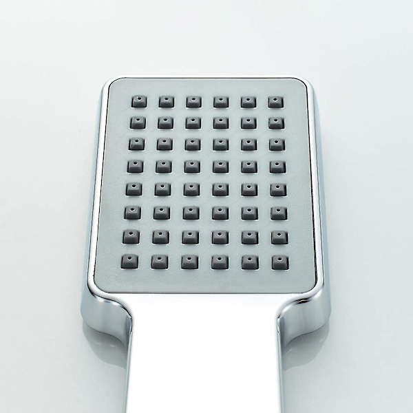 Trykvandsbesparende Brusehoved - Universal Håndbruser 1/2 Tomme Interface, Badeværelse Håndbruser Firkantet, Krom