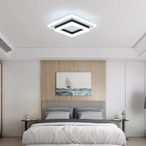 23w LED-taklampa, akryl taklampa, modern LED-taklampa för vardagsrum, sovrum, kök, (kallt vitt ljus)
