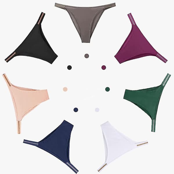 Dame Sømløse Trusser Hipster Bikini Lav Talje Usynlige Trusser 3-pak M
