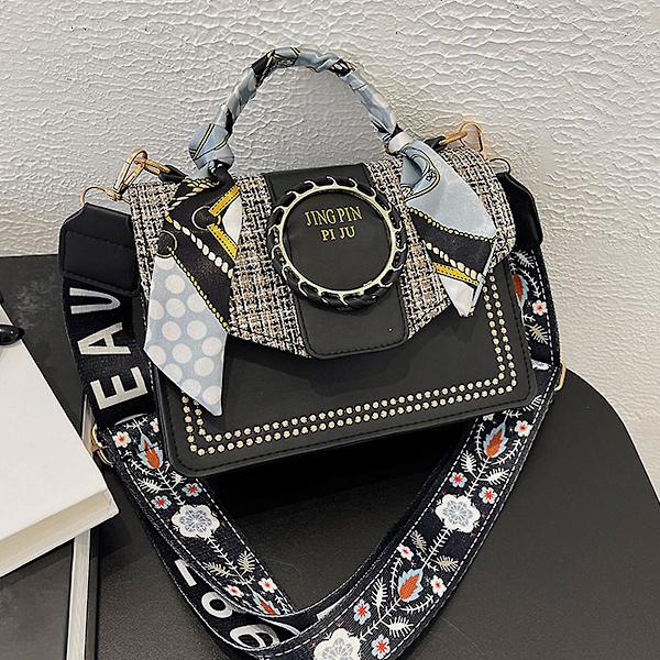 Konstgjorda läder axelväskor, budväskor fashion casual pendlar handväskor black
