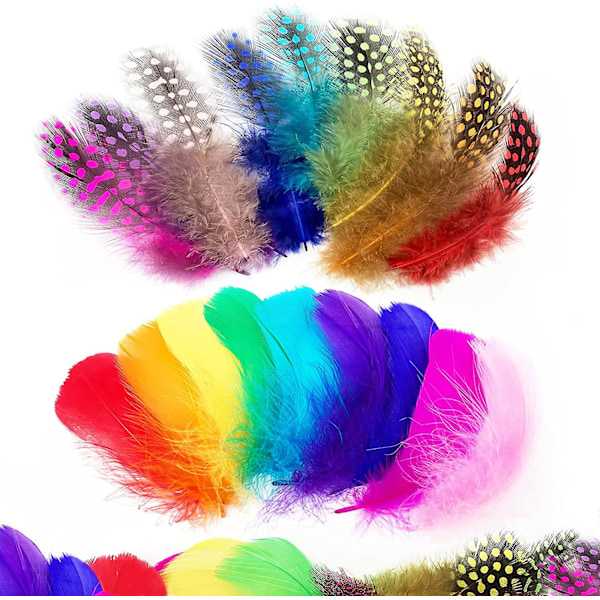 Craft Feathers 300 st färgglada fjädrar för hantverk Diy bröllop hemfest dekorationer