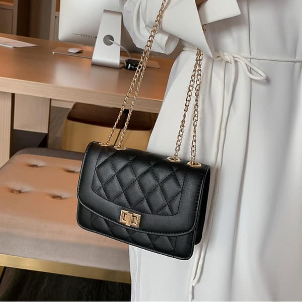 Retro Klassisk Handväska Koppling Modeväska Axelväska black