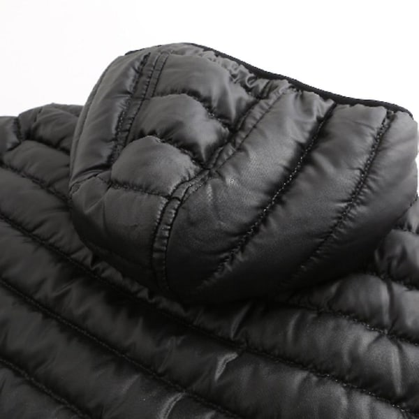Herre Vinter Varm Jakke Vindtett Casual Hettejakke Tykk Medium Lang Overdel Ny 4XL