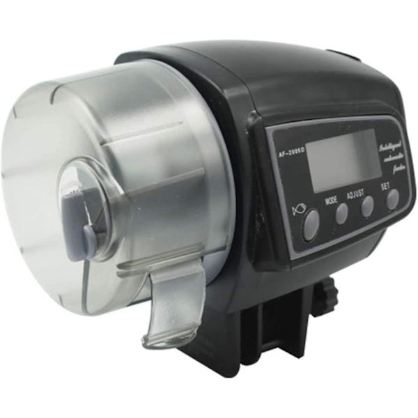 Automatisk fiskefodringsautomat med LCD-display, akvarium, justerbar timer, intelligent dispenser