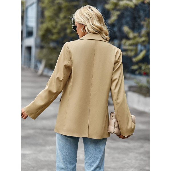 Casual liten dress 2023 Vinter Allsidig jakke Profesjonell formell damekontorjakke Blazer khaki M