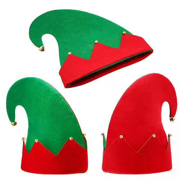 Sztxj Kuuvene, 3 joulutontun huopahattu-kenkäsetti - Jingle Bells joulujuhlavaatteet, lahjat, asusteet (aikuinen)