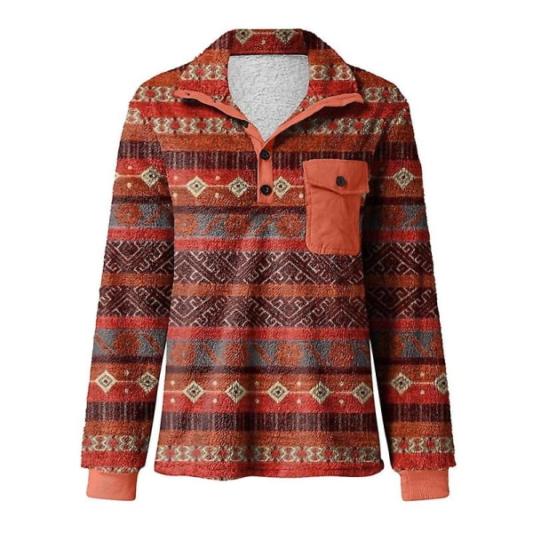 Herre Sweater, Varm Fleecejakke med Teddy Fleece Foring Blue XL