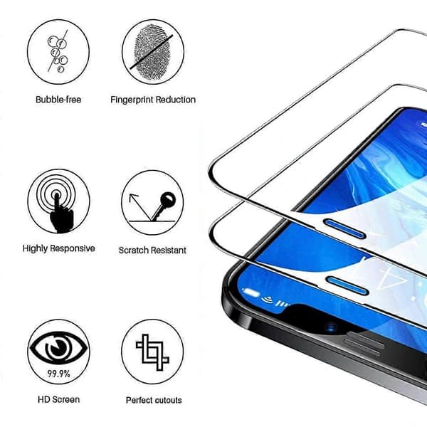 iPhone 12 Karkaistu lasi näytönsuoja - 2 kpl