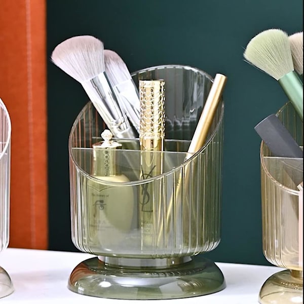 Uregelmæssig Cylinder Makeup Opbevaringsboks Plastik Grøn