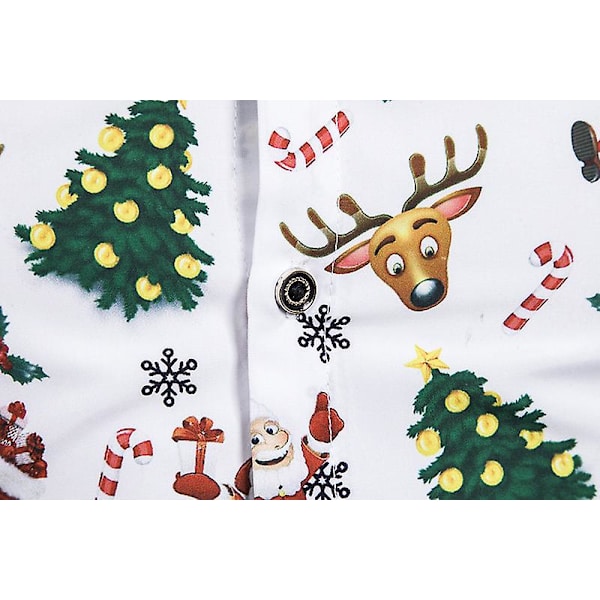 Herr Jultomte Fest Långärmad Knapp Ned Skjortor 2XL