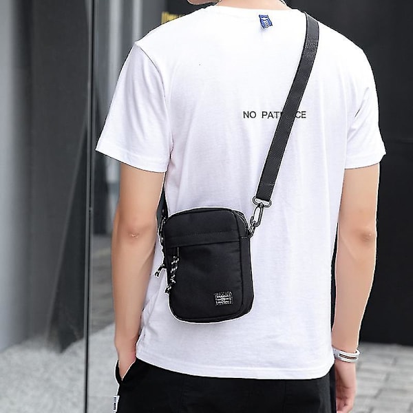 Ny axelväska storlek rese crossbody herr dam budbärare utility väska White