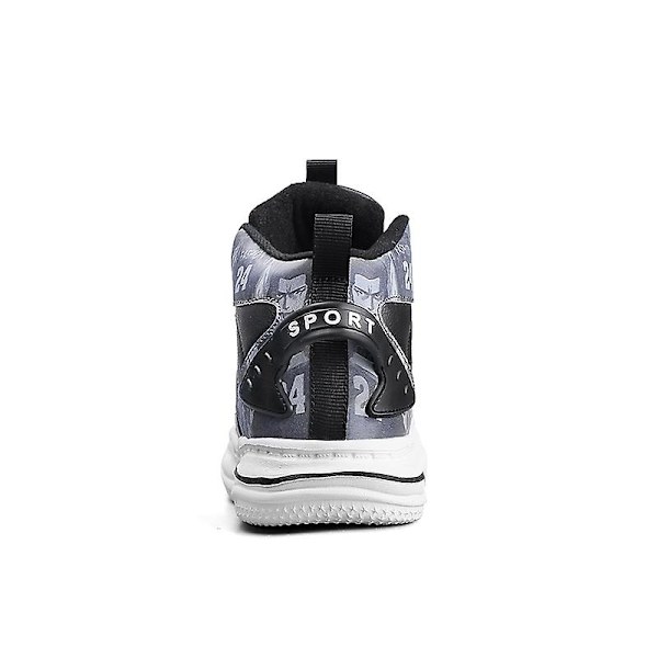 Barn Sneakers Hög-Top Sneakers Löparskor Platta Skor För Pojkar Fr887 BlackWhite EU 34