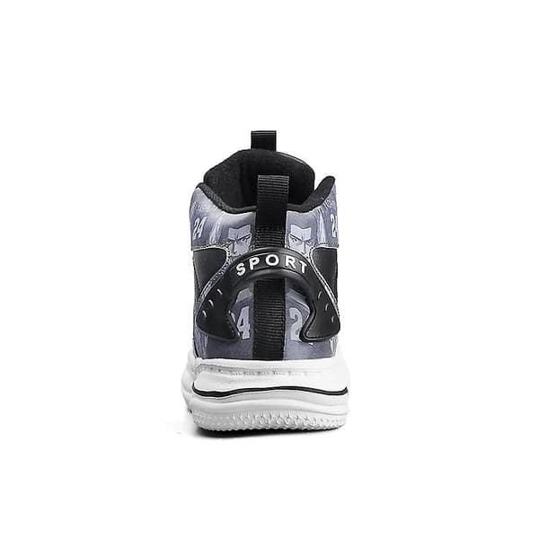 Barnesko Høyhælte Sneakers Løpesko Flate Sko For Gutter Fr887 BlackWhite EU 33