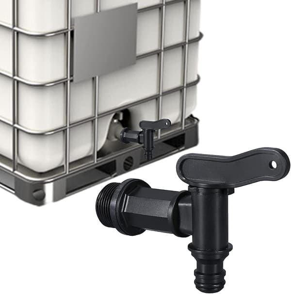 Plasttankkran, ibc Vattenbehållare Adapter, Trädgårdsslangkran Adapter, 3/4\"(2st)