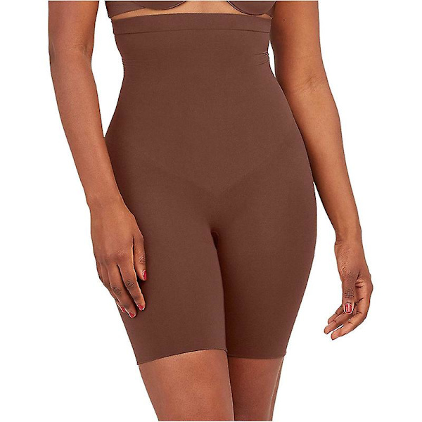 Högmidjade formande shorts, trosor med magkontroll Brown M
