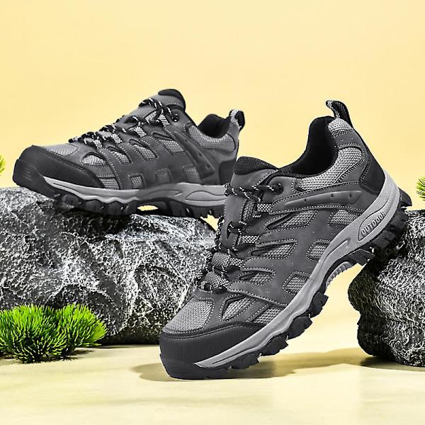 Herre Dame Vandresko Lav Top Sneakers Til Udendørs Trailløb Trekking Vandring 3D2388 Gray EU 44