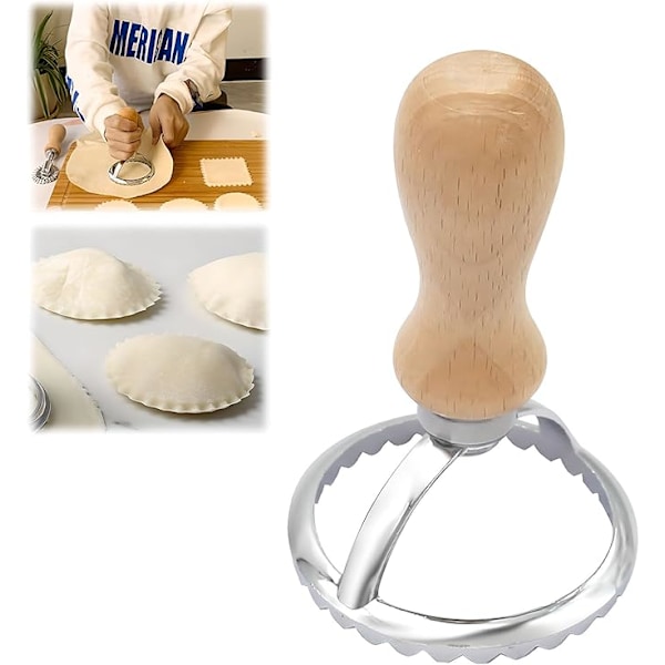 Bakverkshjul skärare-pastaskärare hjul – Ravioli skärare hjul paj skorpskärare