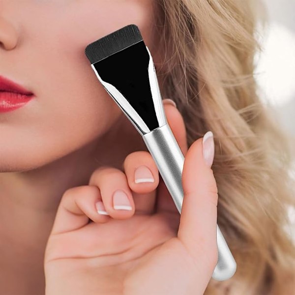 2 styk foundation makeupbørste, fladt hoved foundationpensel, flydende pudderbørste, ultratynd makeupbørste