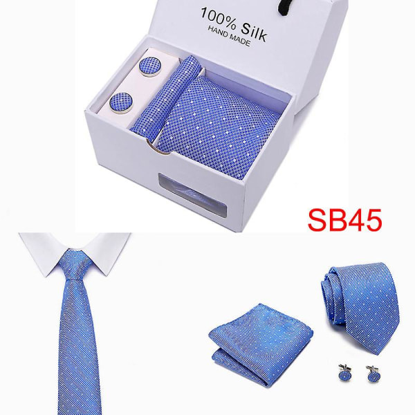 Herr slips slips presentförpackning 5 delar kostym grupp slips affärs formell bröllop slips B45