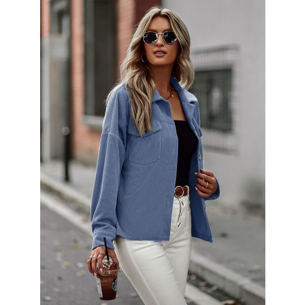 Dam Temperament Rock 2023 Vår Och Höst Allt Med Mode Casual Slim Damkläder blue L