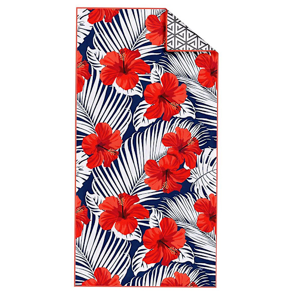 Hurtigtørkende Strandhåndkle For Reise - Ekstra Stor 80x160cm Oversized Svømme-, Basseng-, Yoga-, Reisehåndkle Pattern 1