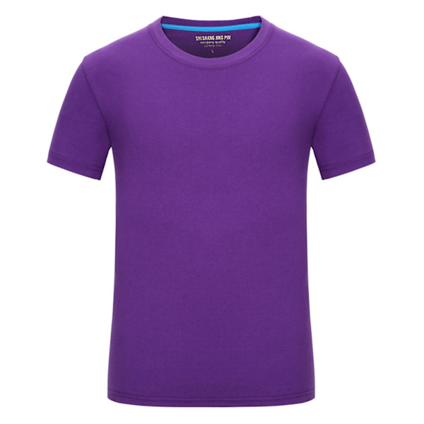 Ylisuuri pariskunta lyhythihainen T-paita, löysä ja hengittävä toppi tytölle, naiselle, äidille, rakastajalle XXXXL Purple Male