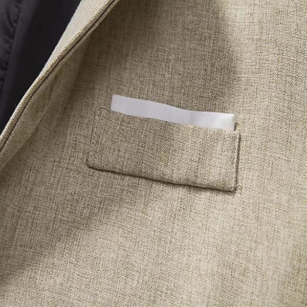 Herre Casual Blazere Slim Fit Jakkesæt Jakker Stilfuld Hakket Revers Blazer Khaki L