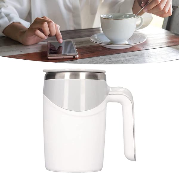 Selvrørende Kaffekopp, 380ml Kapasitet Elektrisk Multifunksjon 304 Rustfritt Stål Magnetisk
