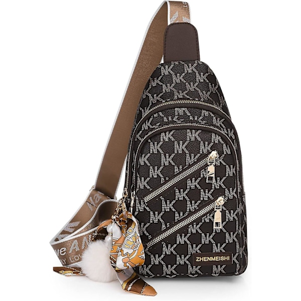 Sling Ryggsäck Slingväska För Kvinnor, Bröstväska Dagryggsäck Crossbody Sling Ryggsäck (a-svart)
