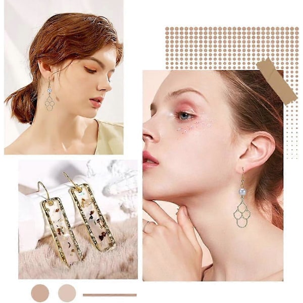 1 Ask 32 st 8 Stilar Hålram Charm Öppna Bezel Charm Legering Guld Geometriska Bak Sättningar Trianglar Kvadrat Runda Oval Charm Bulk för Smyckestillverkning