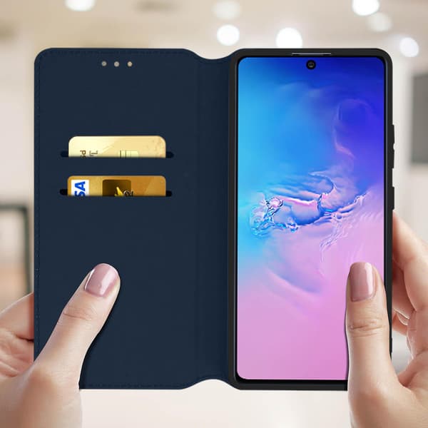Slim Case, Classic Edition stativfodral för Galaxy S10 Lite - Blå Blue