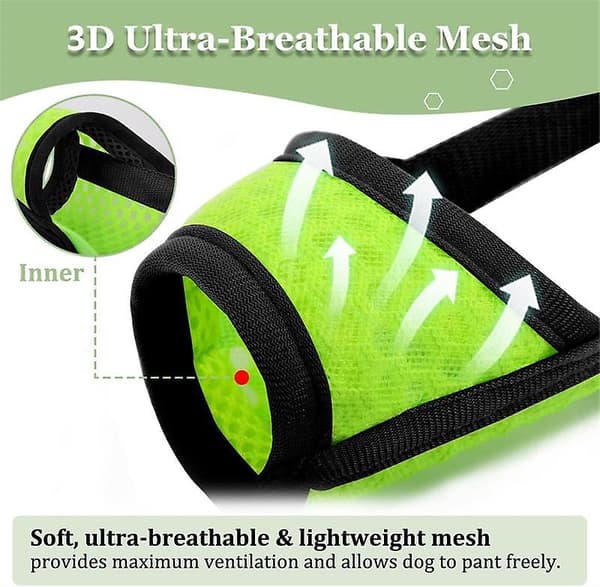 Myk Mesh Hundekurv For Små Medium Store Hunder Hindrer Biting, Tygging Grey L