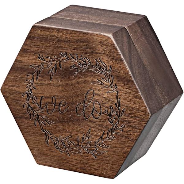 Ringbärare Box Ringbärare Kuddar Trä Ringlåda För Bröllopsceremoni Ceremoni Dekor (Ringlåda 1)