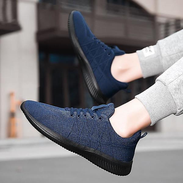 Løbesko til mænd Letvægt Åndbare Vandresko Atletiske Mode Sneakers 3Dsf022 Blue EU 41