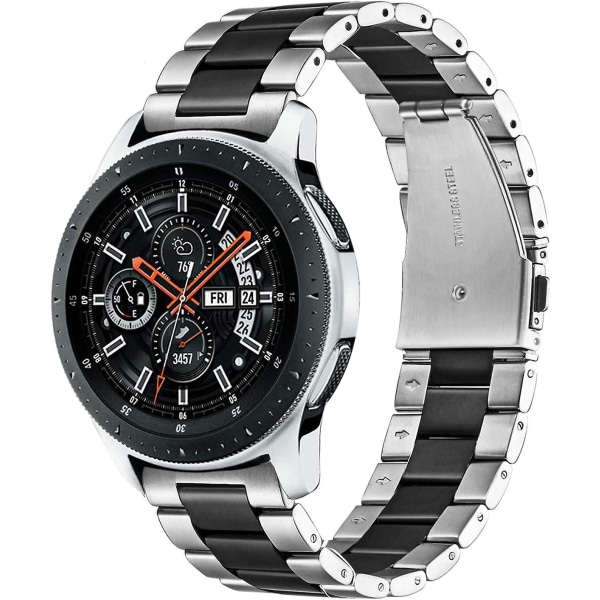Galaxy Watch Band 46mm / S3, Samsung Galaxy Watch3 45mm solid rostfritt stål 22mm snabbkopplingsrem för Samsung Galaxy Galaxy Watch, Gear S3 Classi