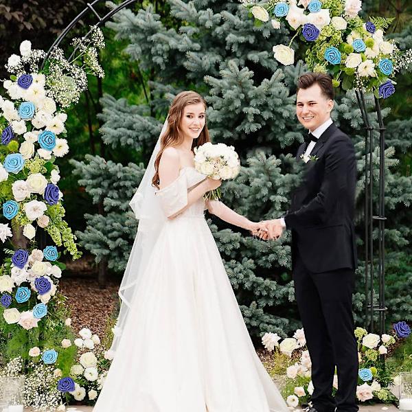 Kunstige Blomster Falske Roser Til DIY Bryllupsbuketter Brudebad Bordpynt Fest Hjem Dekorationer Style 4