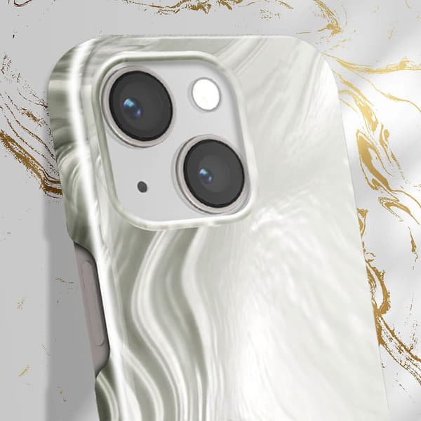 Etui til iPhone 13 Luxe Ultra fin Luminous Pearl, Sølv
