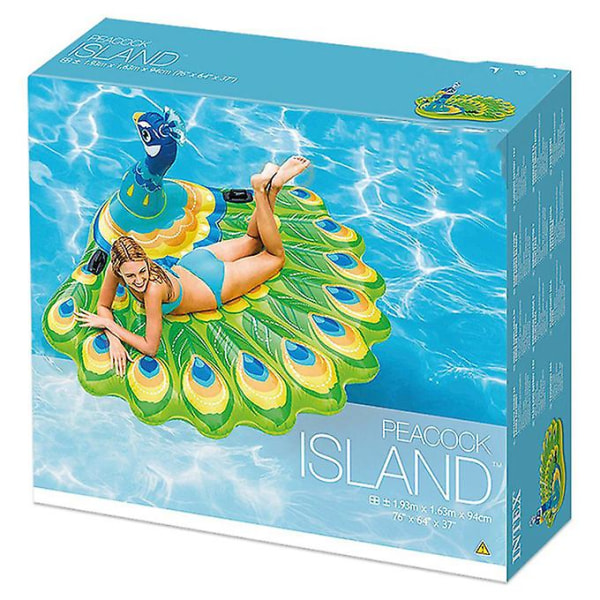Oppustelig Påfuglebåd Pool Float til Børn, Oppustelig Båd Pool Float