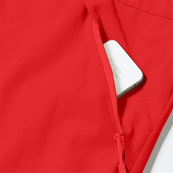 Vindtæt og vandtæt herrejakke med hætte, tyk, vandtæt og varm jakke Red XL