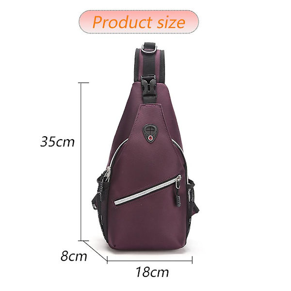 Herr Bröstväska Mode Casual Trend Lätt Stor Kapacitet Messenger Bag Oxford Tyg Cykling Herr Väska purple