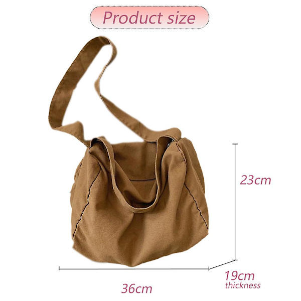 Canvas Læder Messenger Taske Skuldertaske Kryds Krops Taske Color