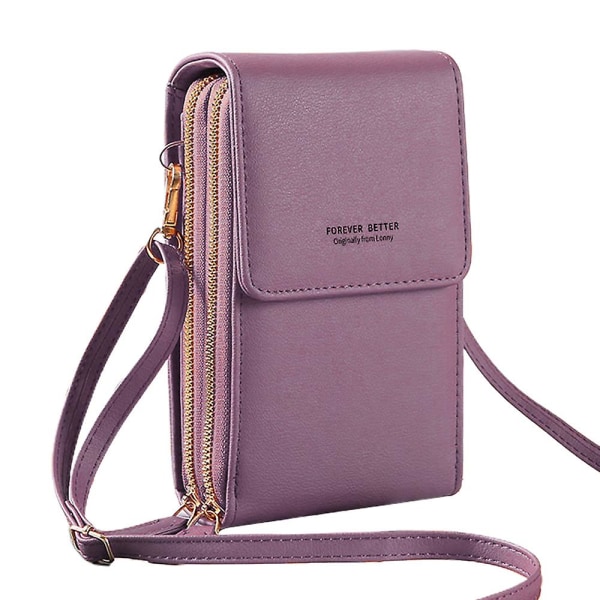Pu Ny Mobiltelefonväska Slung Shoulder Bag Multifunktionell Mini Girl Daily Bag purple