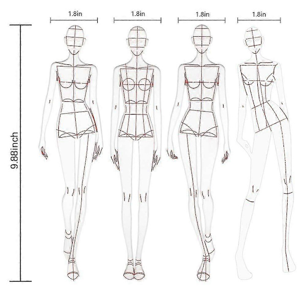 Modeillustration Linjaler Skisstackmallar Linjal Sömnad, Typ B