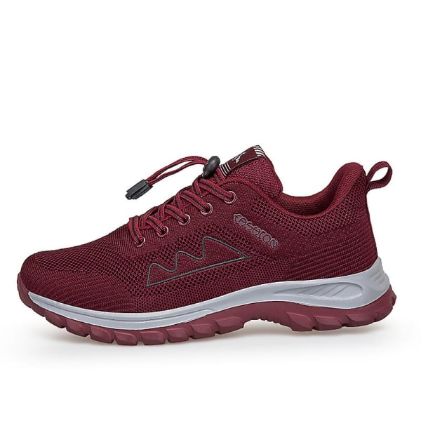 Lette, pustende damesko for løping, moteriktige joggesko for sport, 3D212 Red EU 41