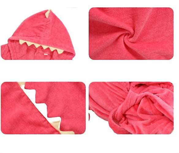 Fleecepledd med hette for barn Korallfleece Badehåndkle for barn Blue S