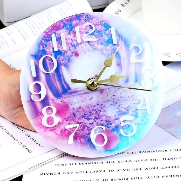 2 stk. Silikone Gummi Resin Form Ur Alarm Støbeforme Klar Timer Fremstillingsform Til DIY Kunsthåndværk - 2 Stilarter