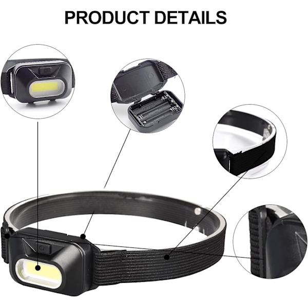 Otsalamppu, 2 kpl LED-otsalamppua, Otsavalaisin, Ammattimainen otsalamppu, Onnight-otsalamppu, Kalastusotsalamppu, Tehokas LED-otsalamppu, Tehokas LED-otsalamppu
