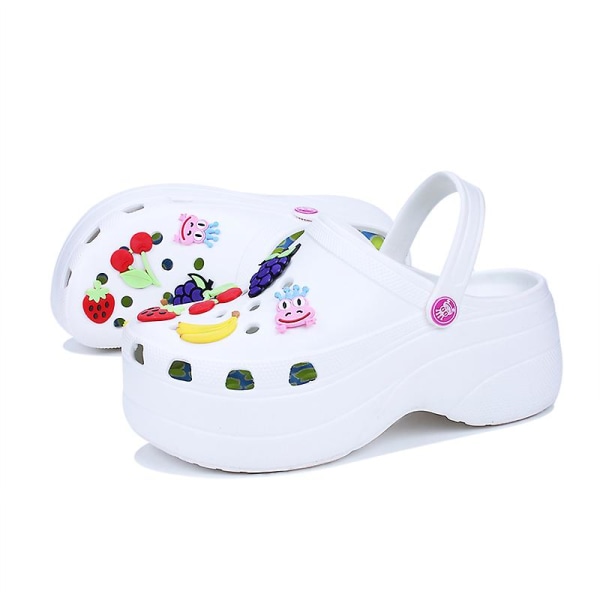 Damtofflor Strandtofflor Mode Sandaler Utomhus Inomhus Halkfria Skor 033 White EU 39